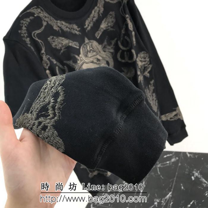MCQ麥昆 18ss秋冬 暗黑頭刺繡 毛巾底 男款衛衣 ydi1939